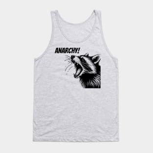 Anarchy! Raccoon Screaming Eat Trash Die Fast Tank Top